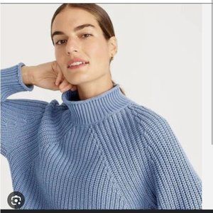 J. Crew Roll Neck Sweater - Beachside Blue - M